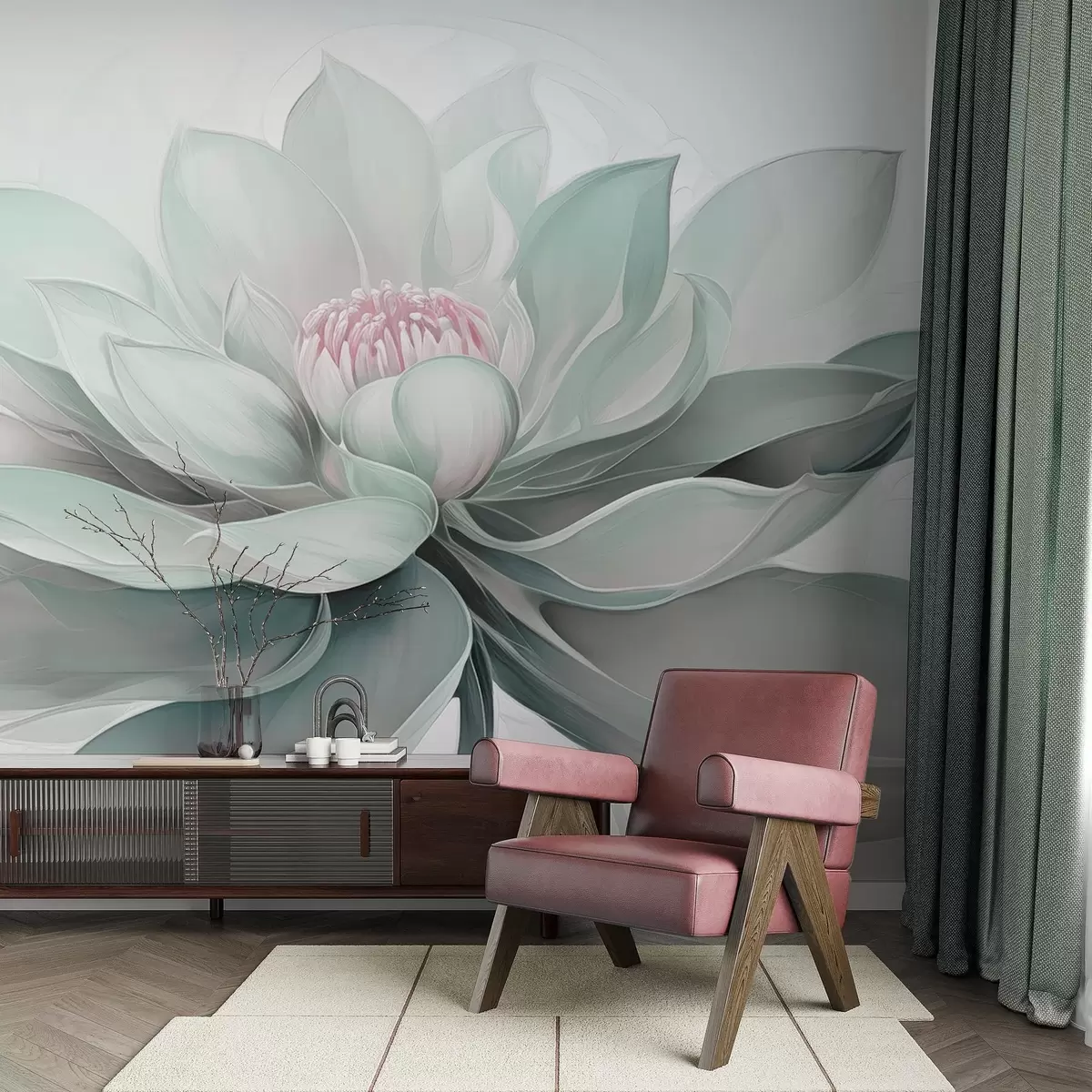 wall murals Mystery of the flower w04563v2