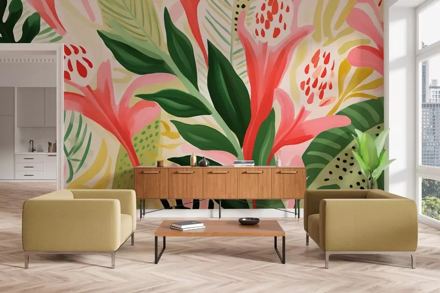 wall murals Flight of colors w04564