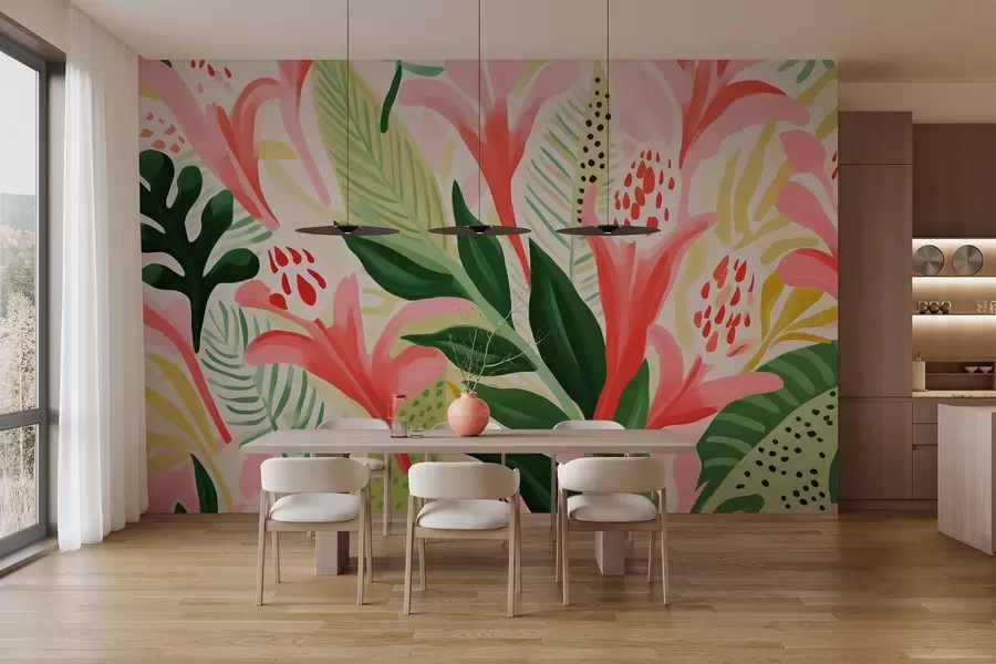 wall murals Flight of colors w04564