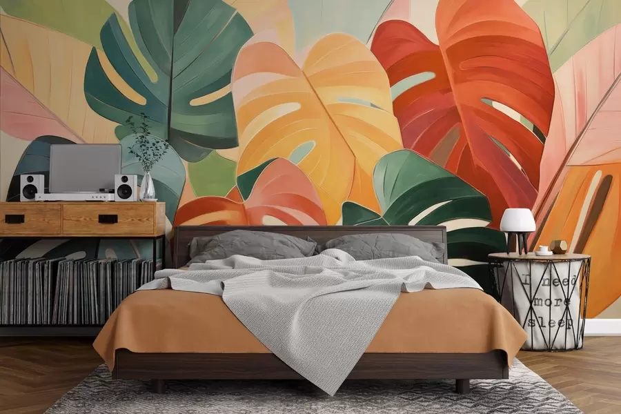 wall murals Leafy rhythm w04568