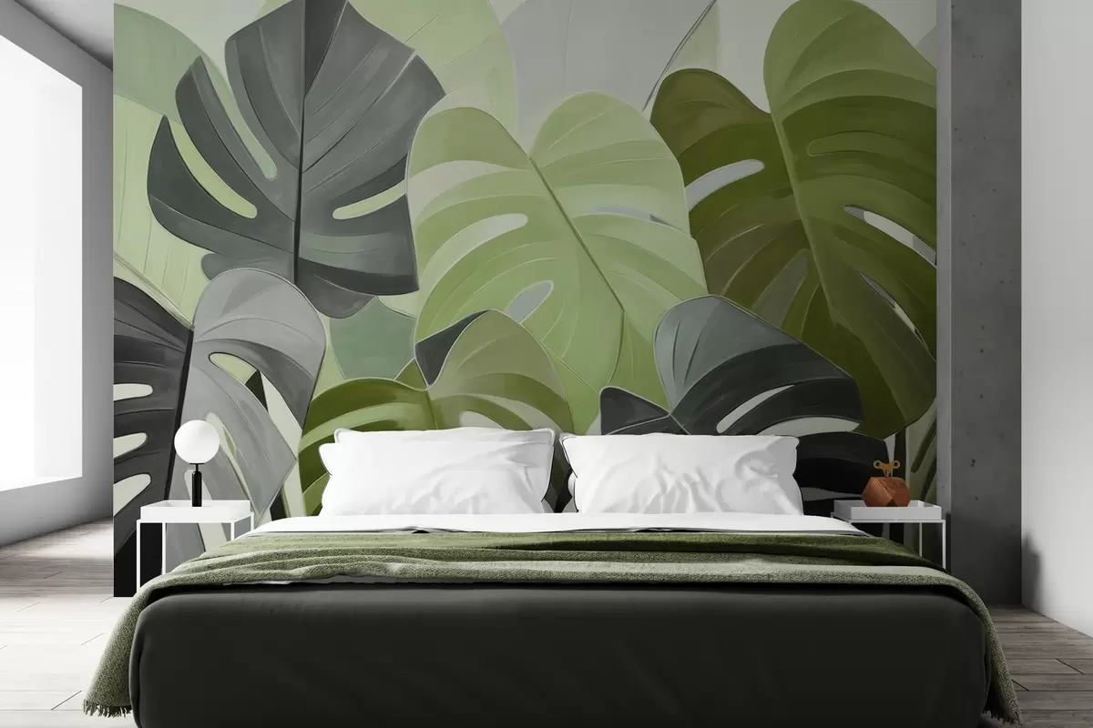 wall murals Leafy rhythm w04568v1