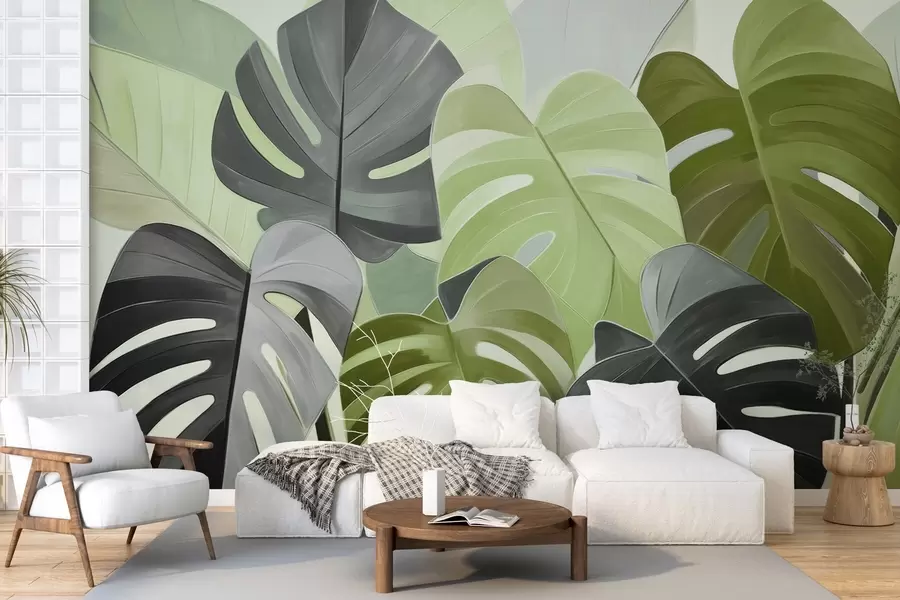 wall murals Leafy rhythm w04568v1