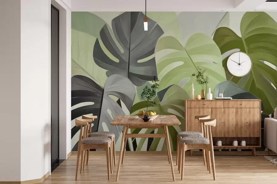 wall murals Leafy rhythm w04568v1