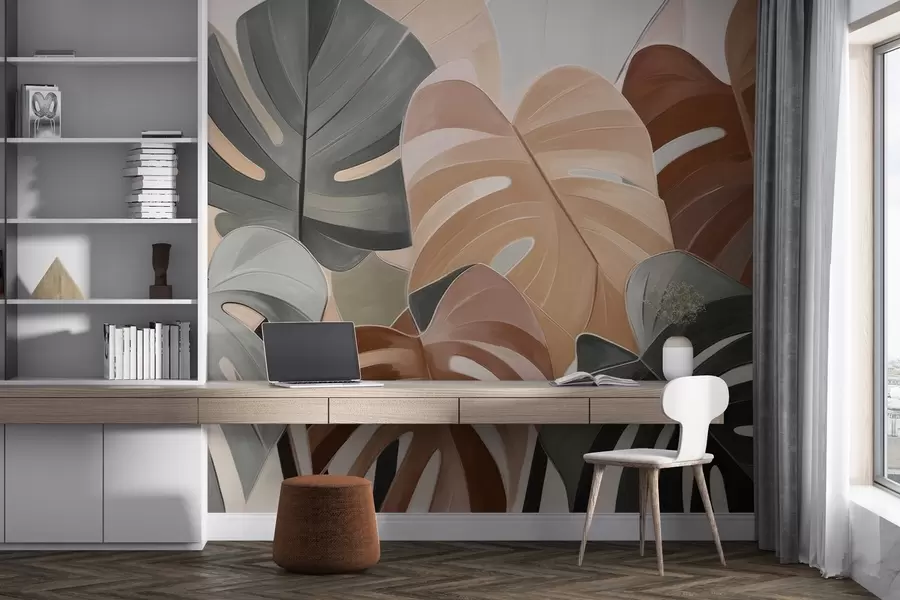 wall murals Leafy rhythm w04568v2