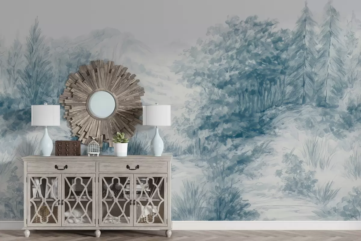 wall murals Colorful contours w04572