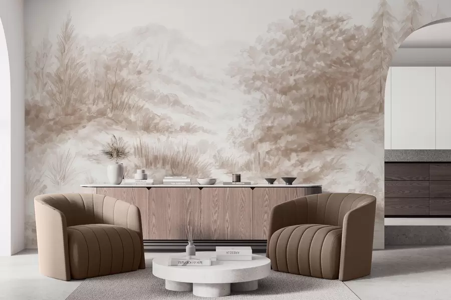 wall murals Colorful contours w04572v1