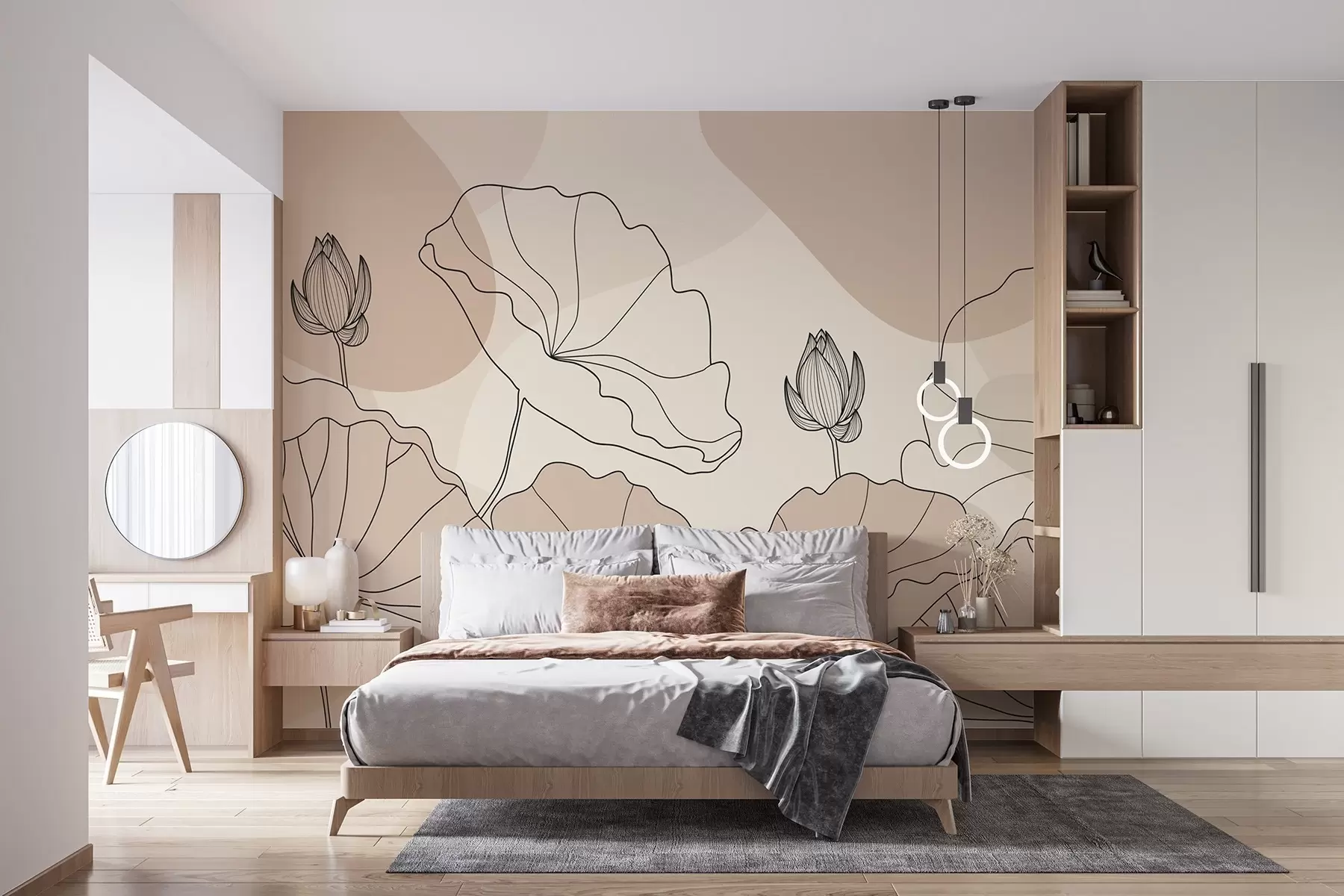 wall murals Lotus flowers w04648