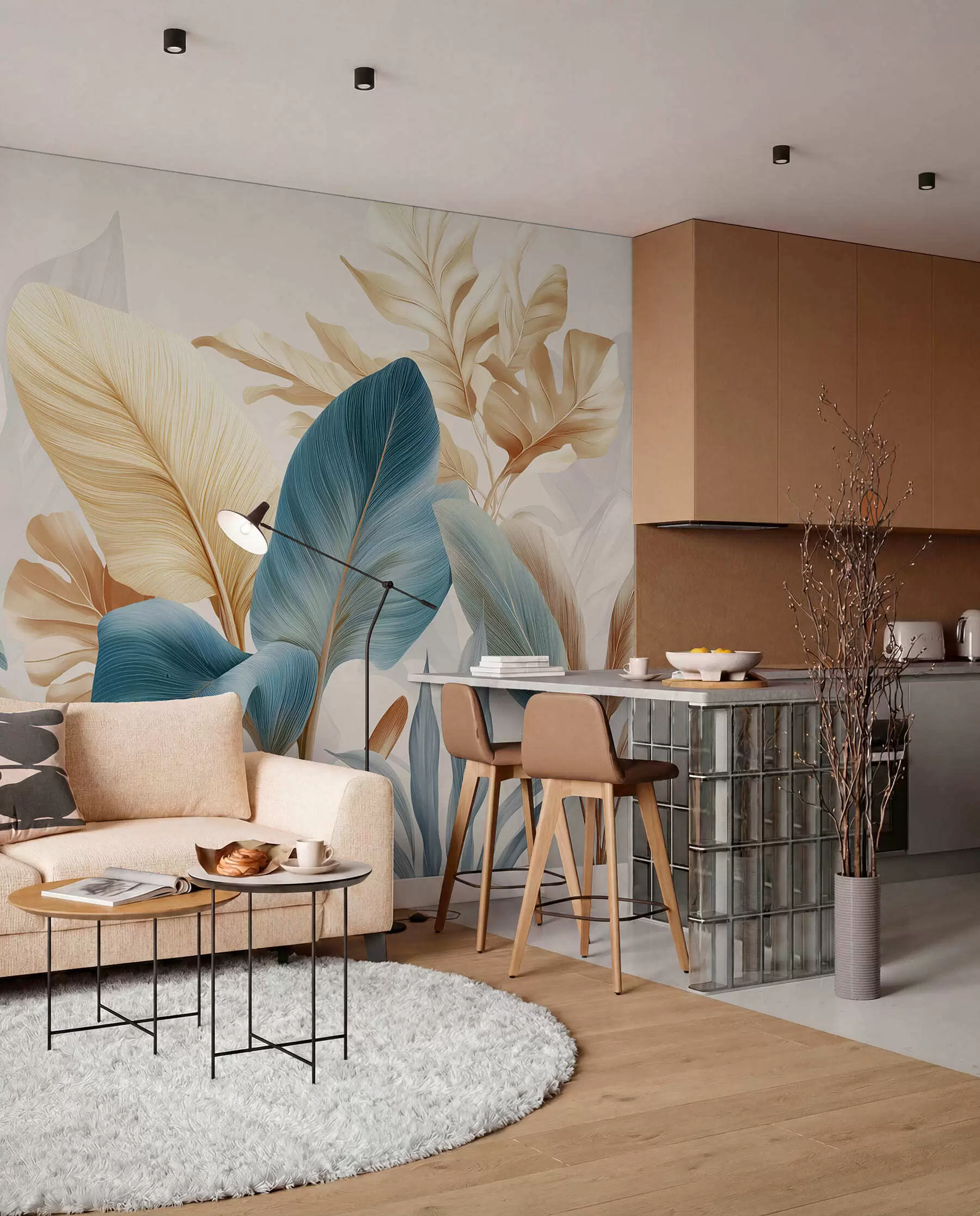 wall murals Botanical Leaves w04589