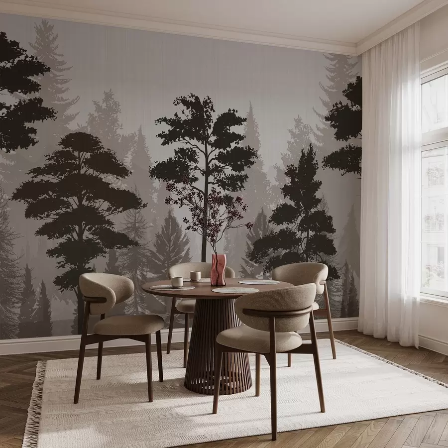 wall murals Misty Forest w04678