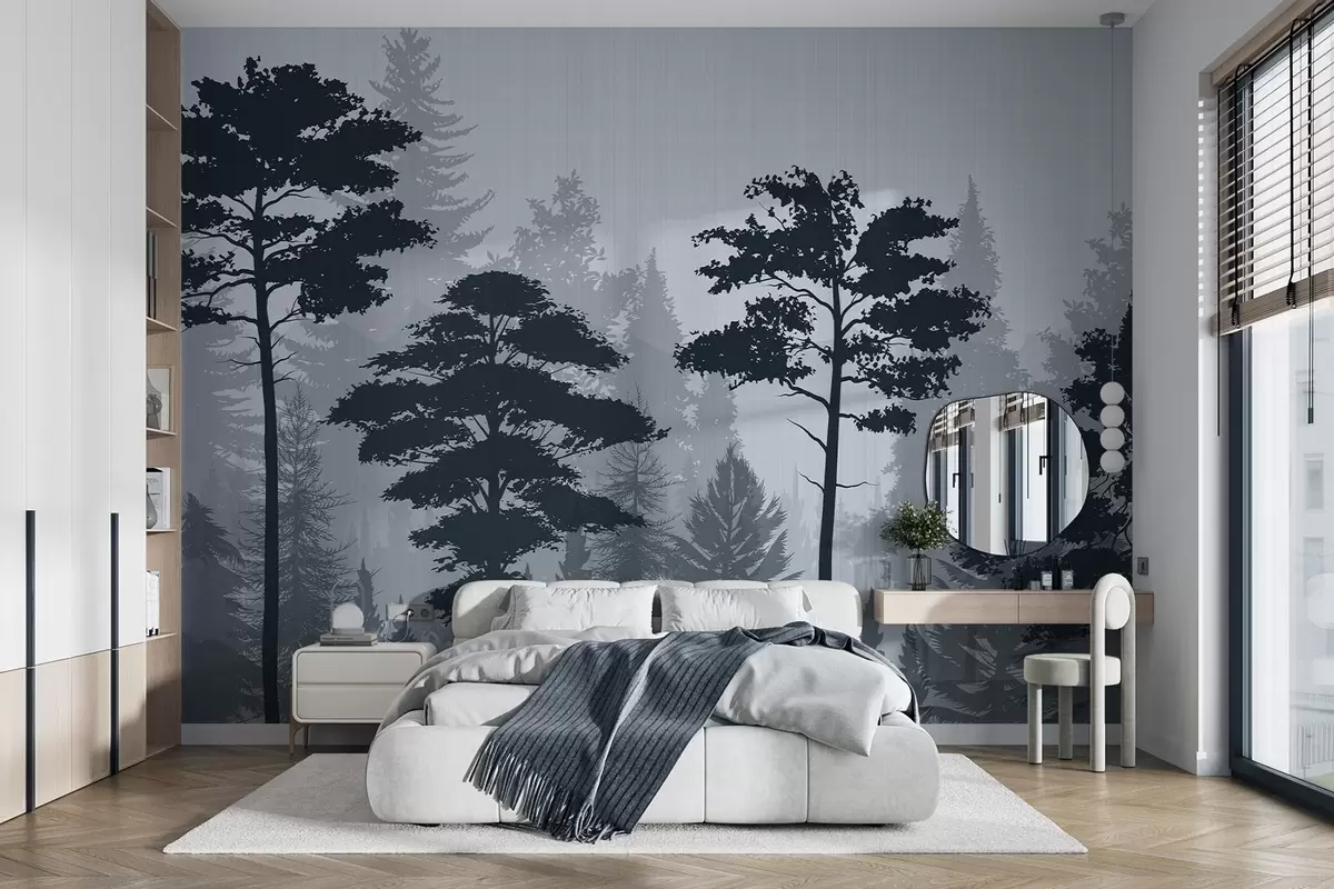 wall murals Misty Forest w04678v1