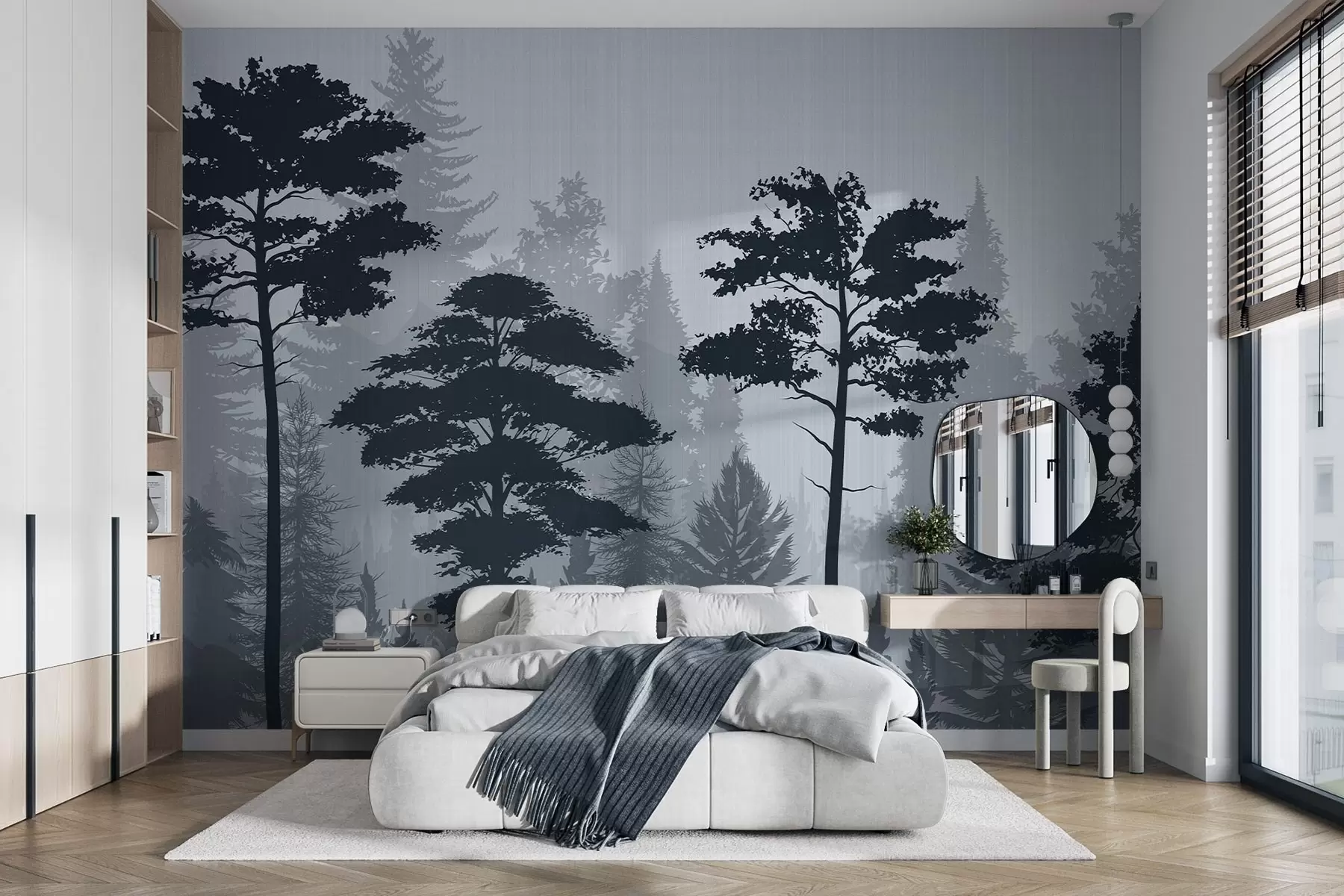 wall murals Misty Forest w04678v1