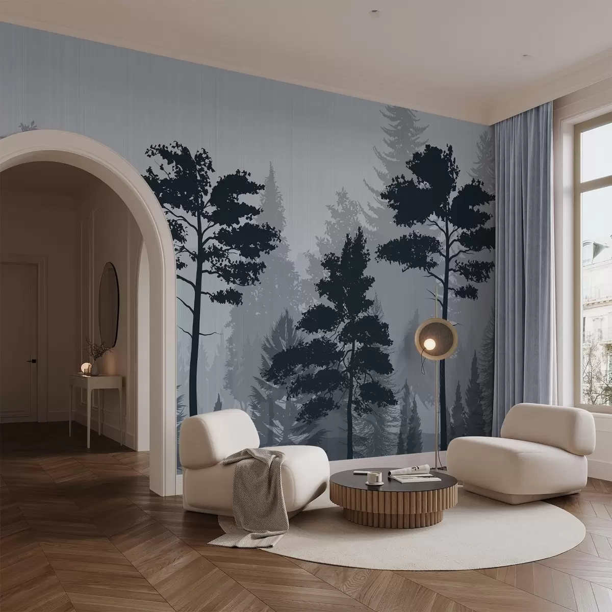 wall murals Misty Forest w04678v1