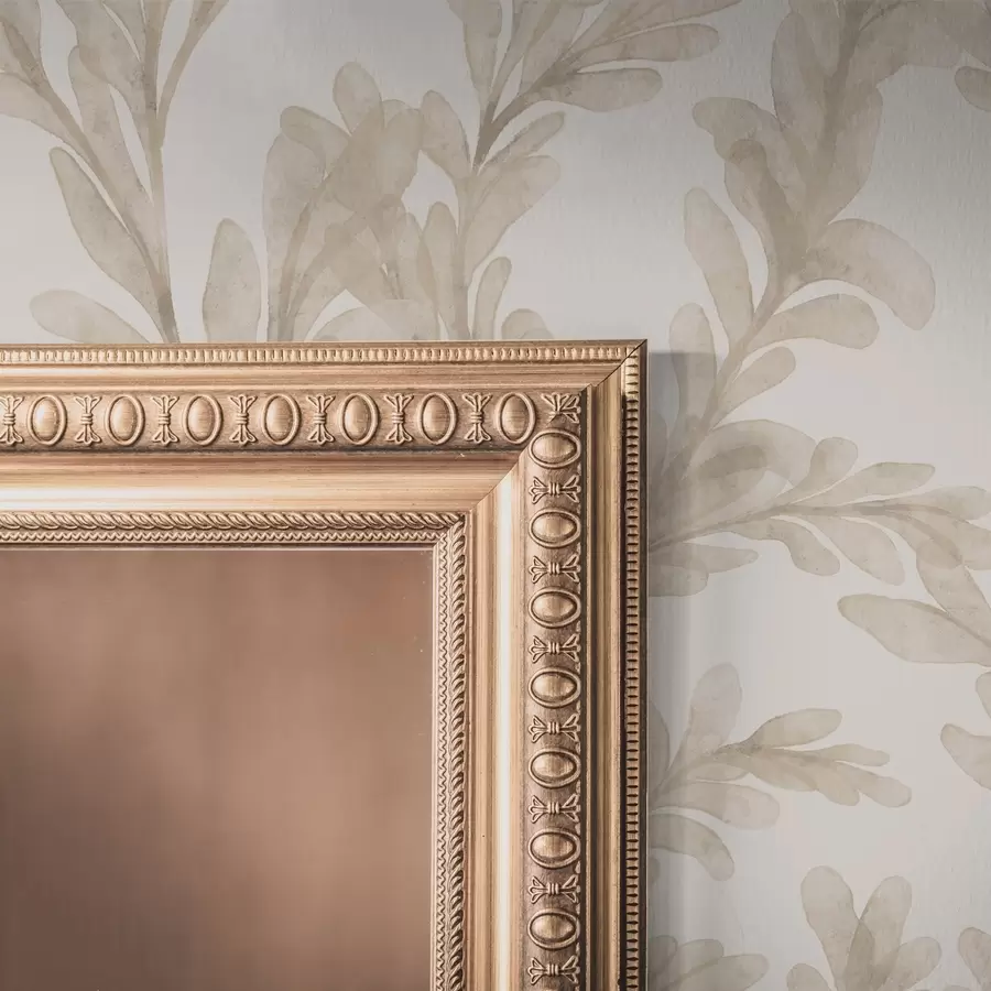 wall murals Watercolor beige branches, soft botanical motif a00617