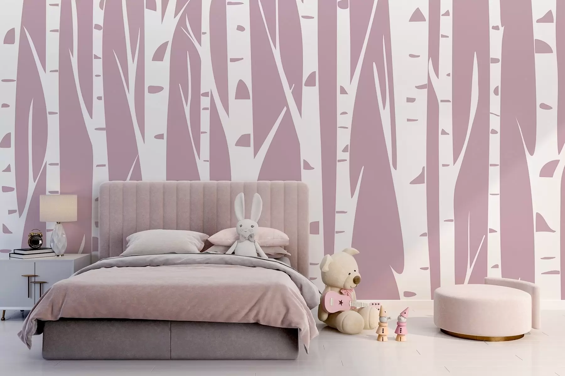 wall murals Birch forest w04658v2