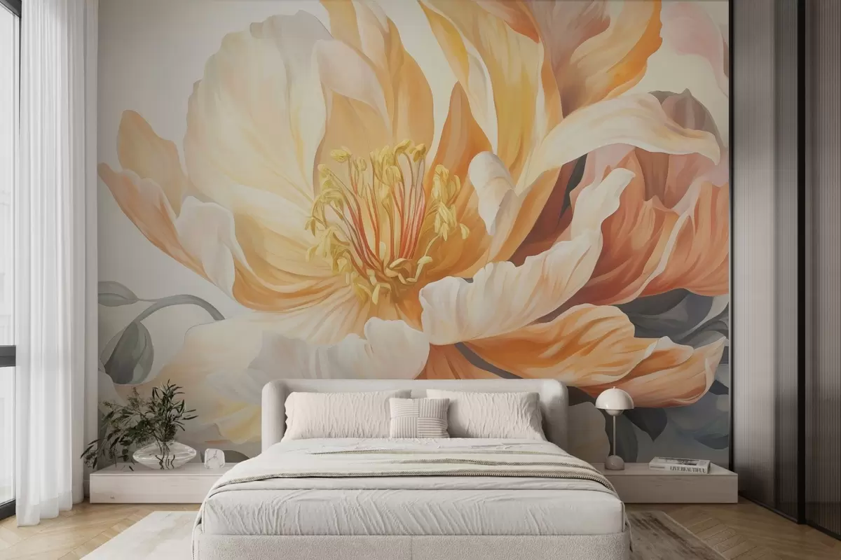 wall murals Blossoming flower w04686