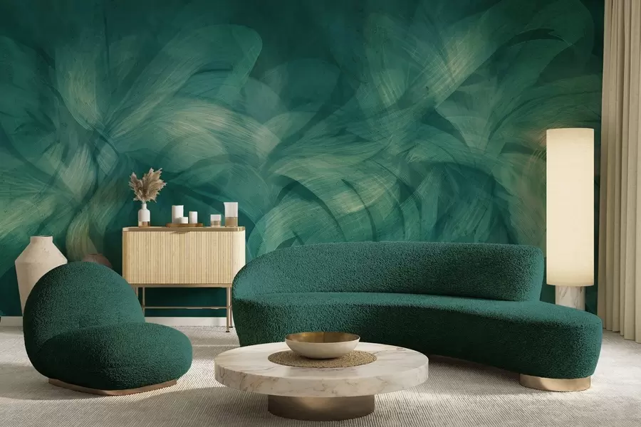 wall murals Abstract waves on a concrete wall w04668