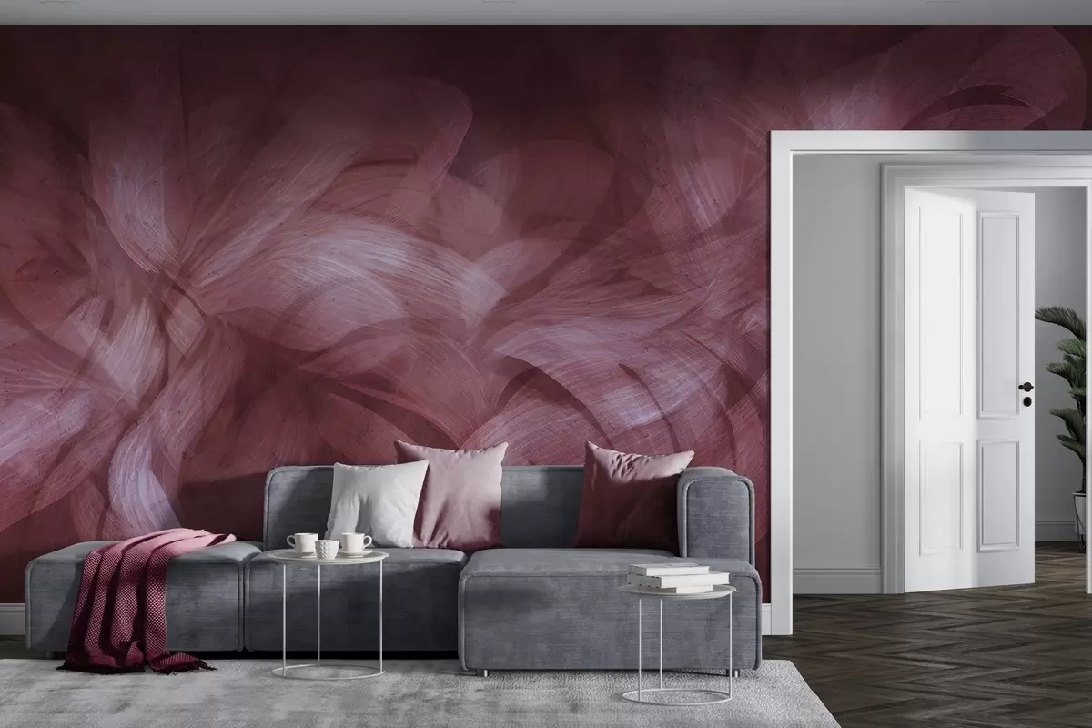 wall murals Abstract waves on a concrete wall w04668v2