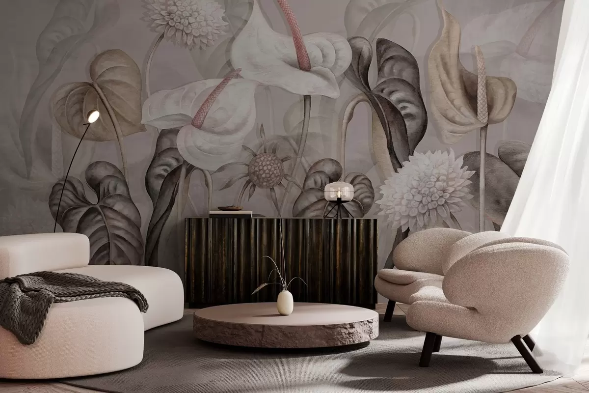 wall murals Plants on the wall w04669v1