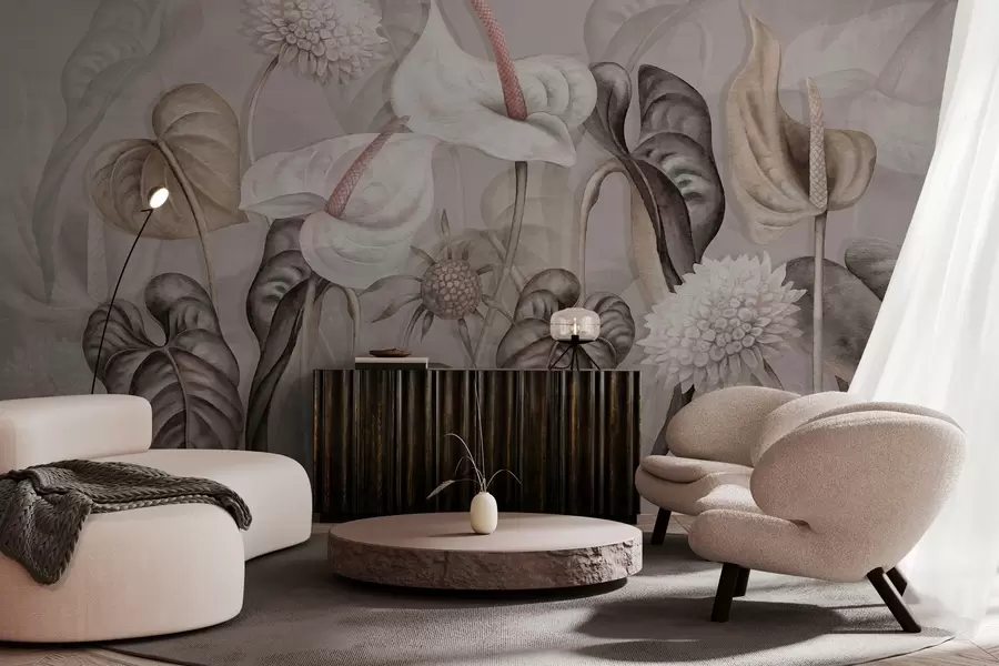 wall murals Plants on the wall w04669v1