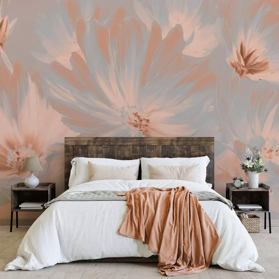 wall murals Abstract flowers w04670v1