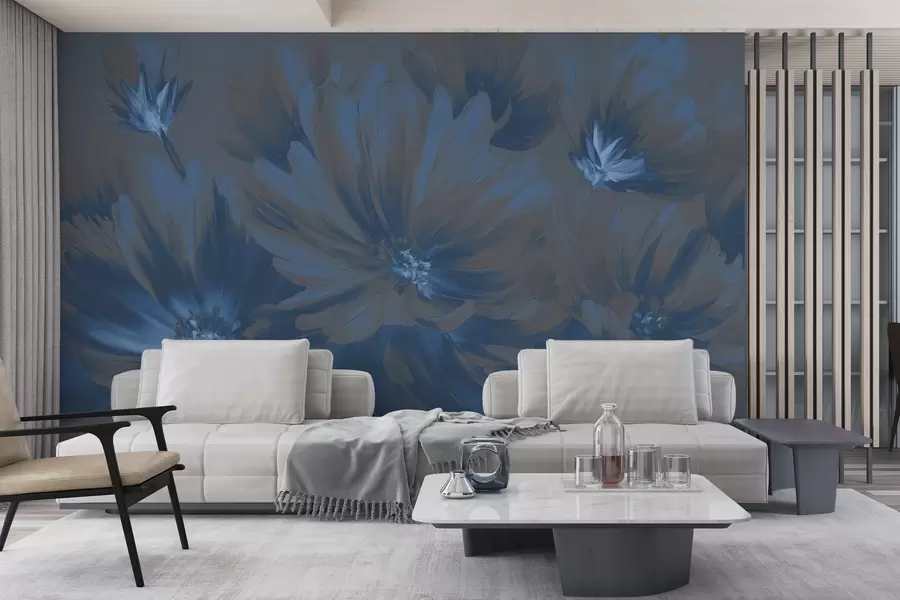 wall murals Abstract flowers w04670v2