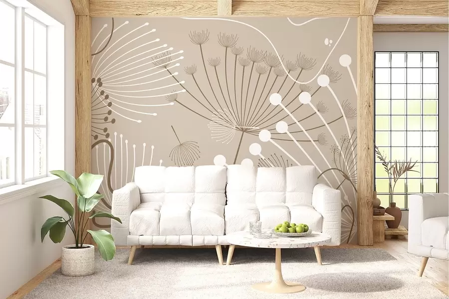 wall murals Abstract flowers w04702