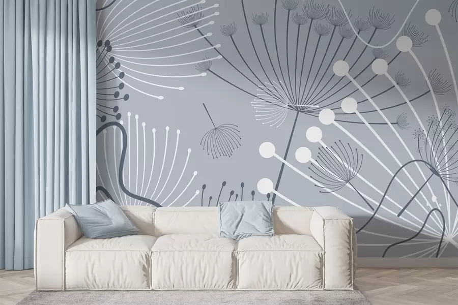 wall murals Abstract flowers w04702v1