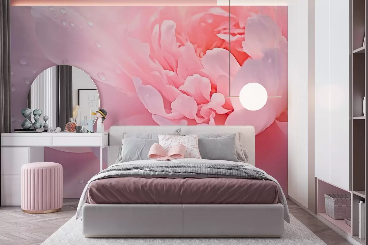 wall murals Large peony petals w04715
