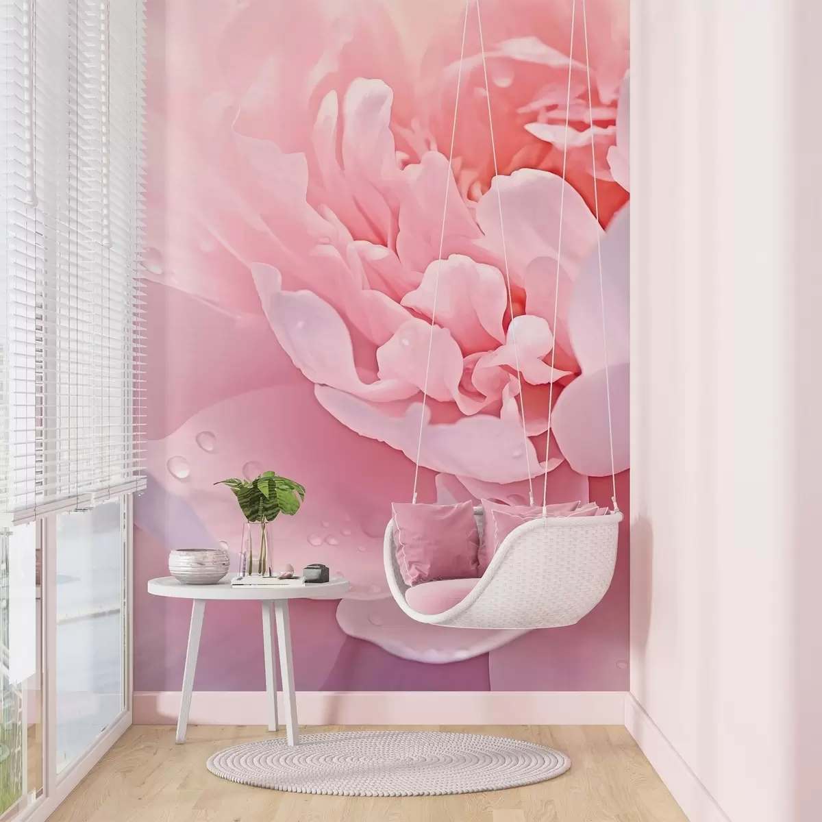 wall murals Large peony petals w04715