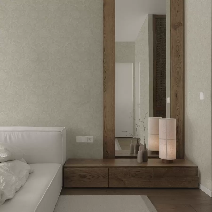 wall murals Light pattern with ginkgo and peonies a00700