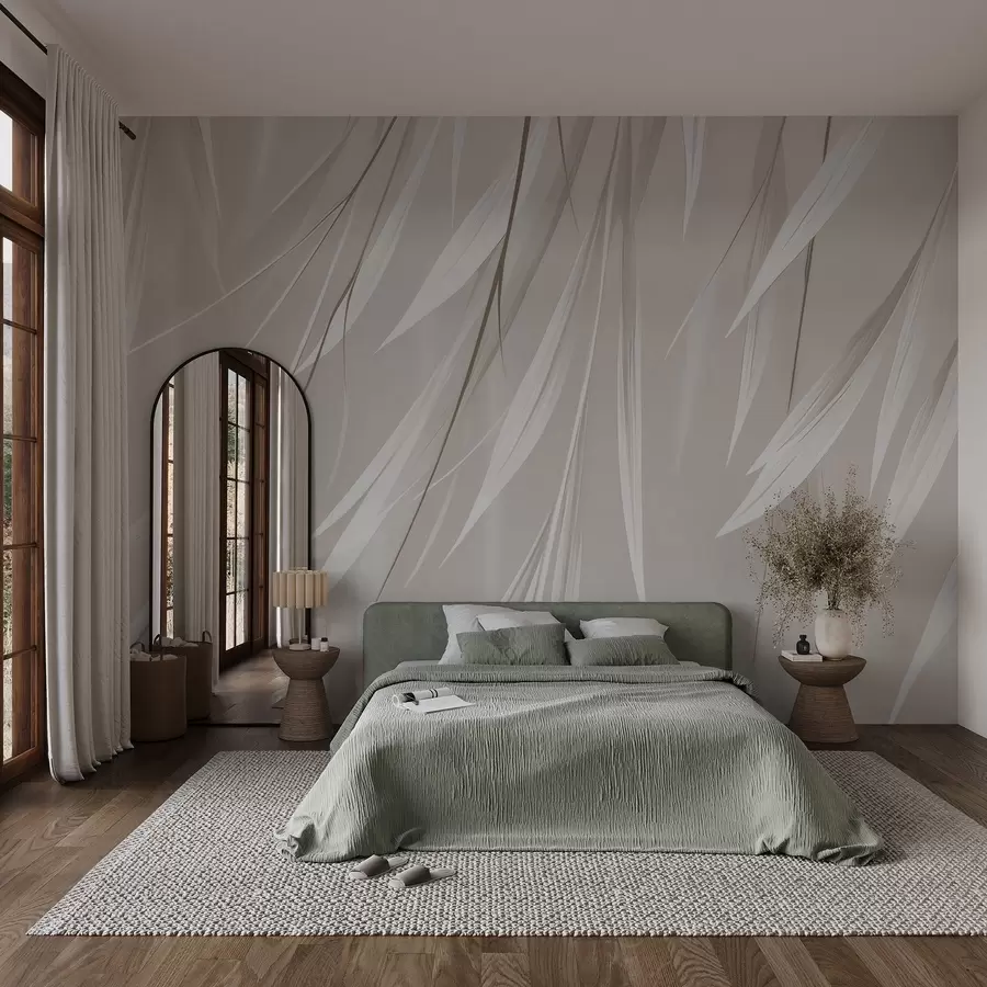 wall murals Hanging thin leaves w04703