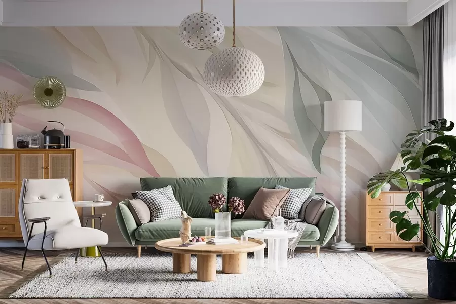 wall murals Sharp multicolored leaves w04742