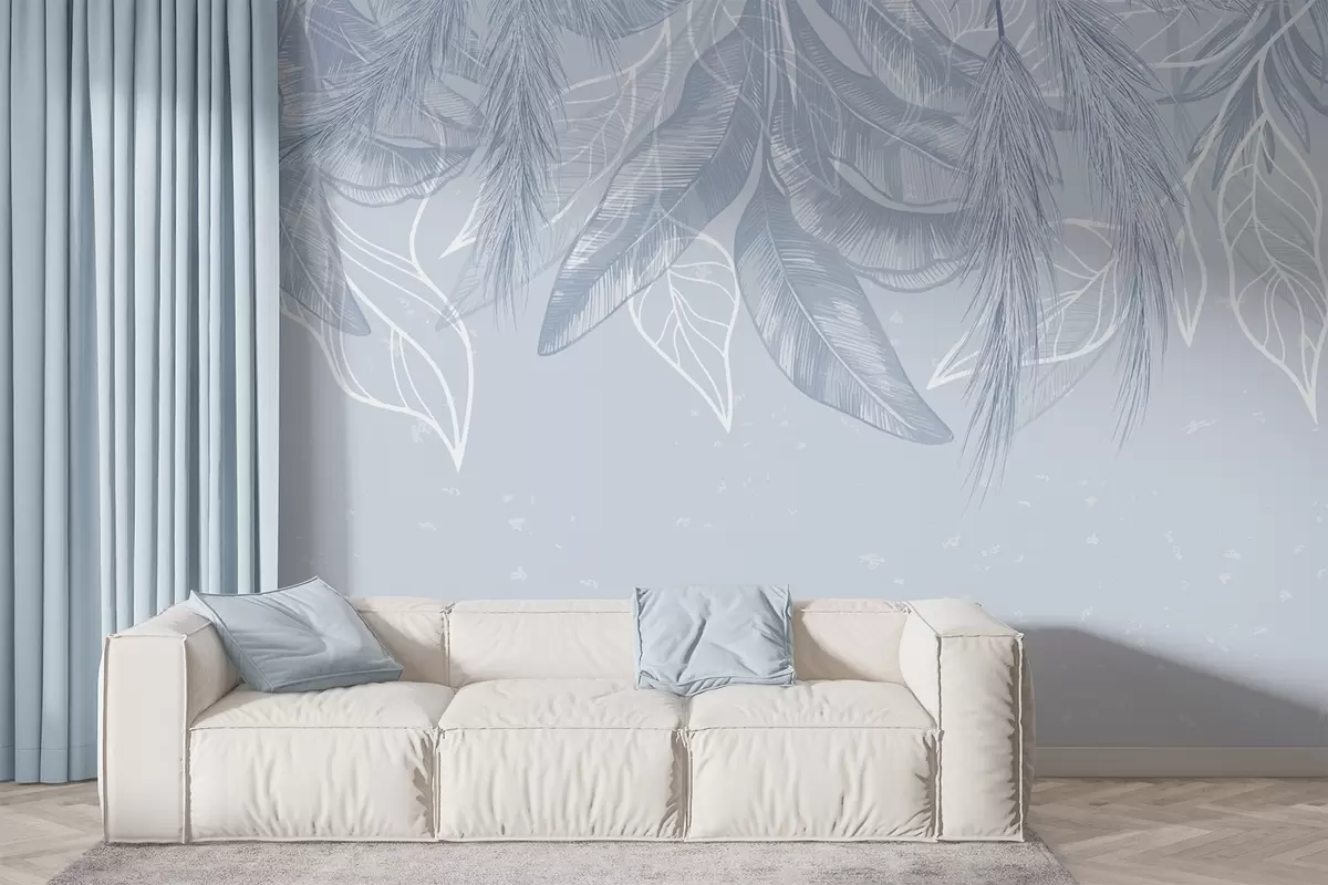 wall murals Hanging leaves w04747v1