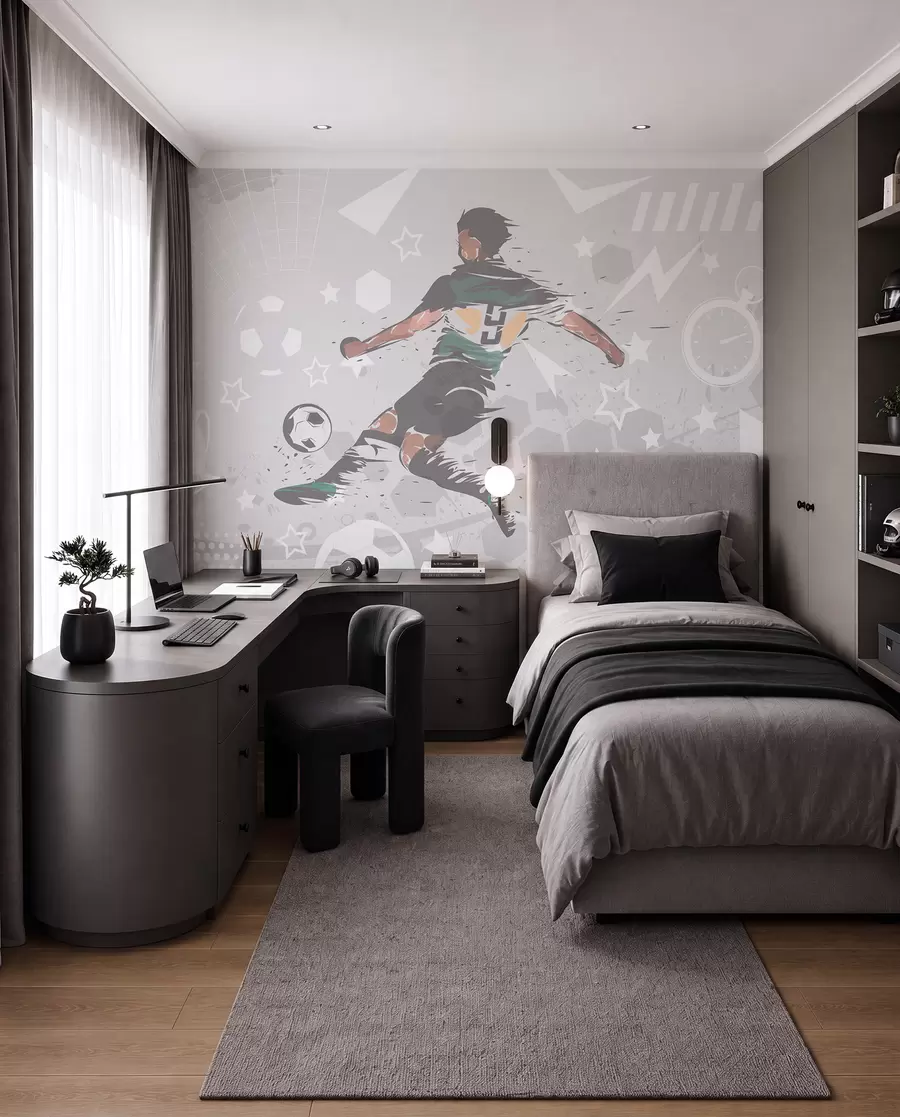 wall murals Soccer player, sports w04763