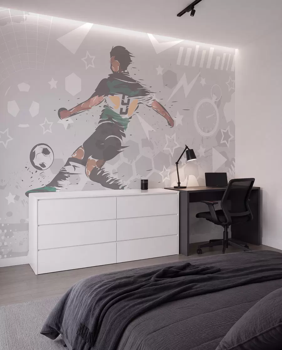 wall murals Soccer player, sports w04763
