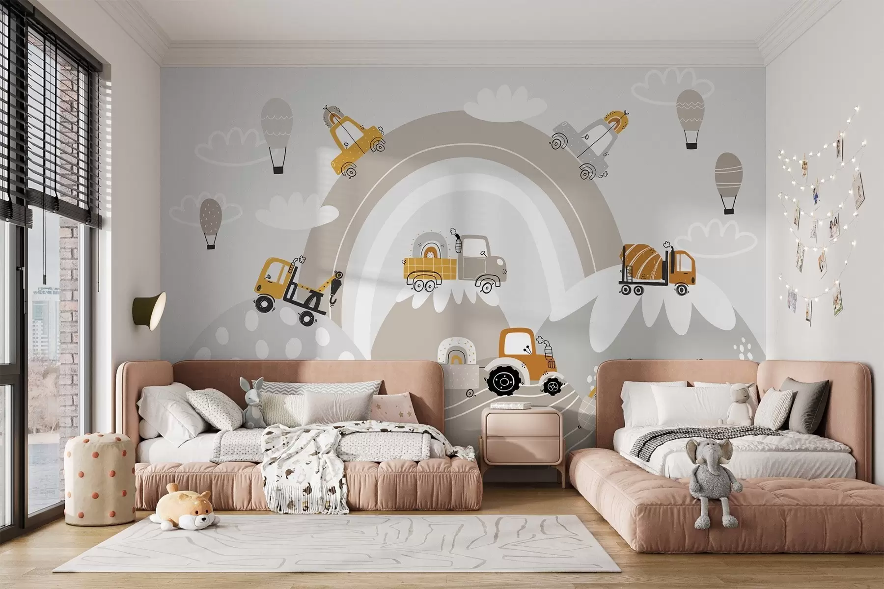 wall murals Children's cars, tractors w04765