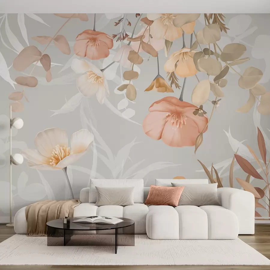 wall murals Flowers in foliage w04779