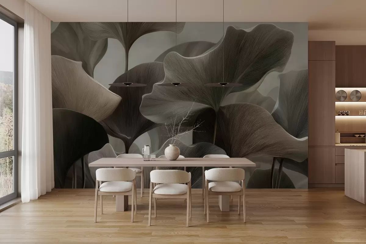 wall murals Large leaves w04847