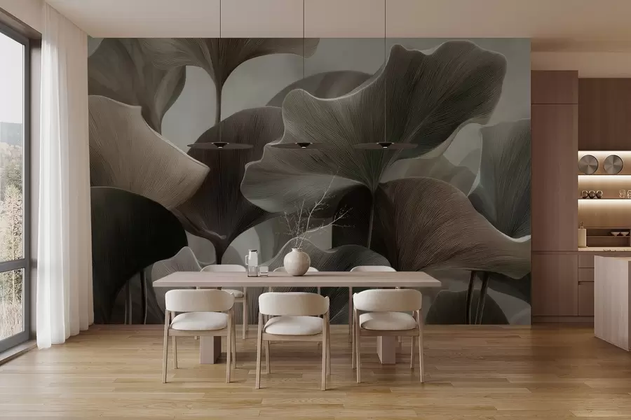 wall murals Large leaves w04847