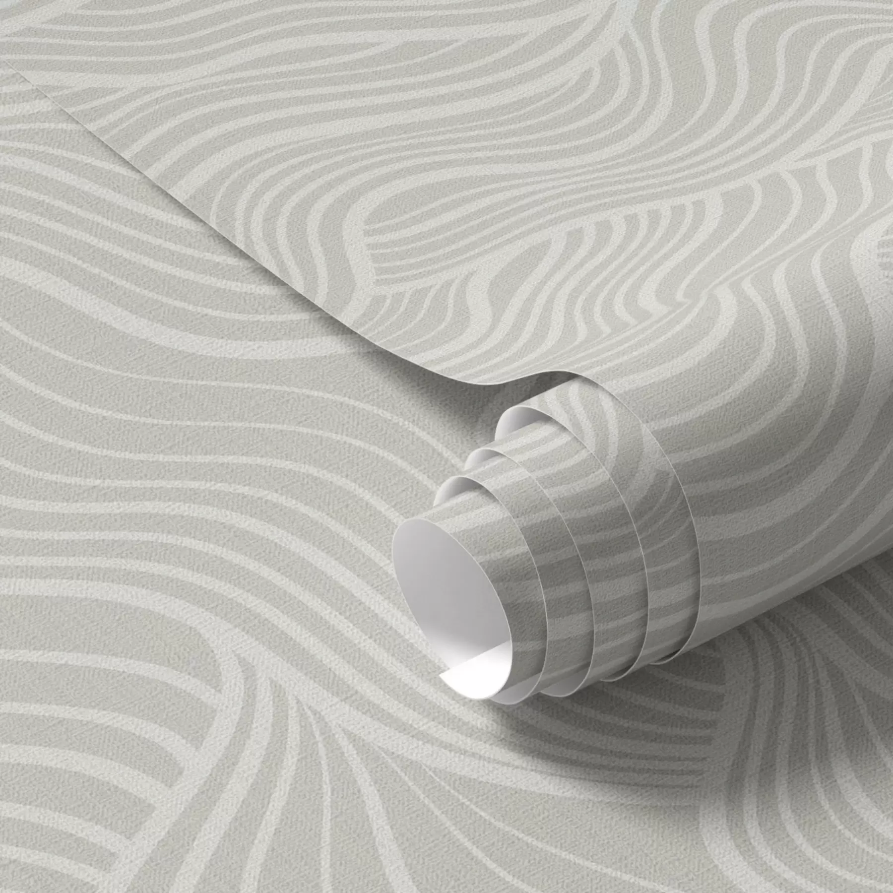 wall murals Waves on gray-olive background with fabric texture a00681