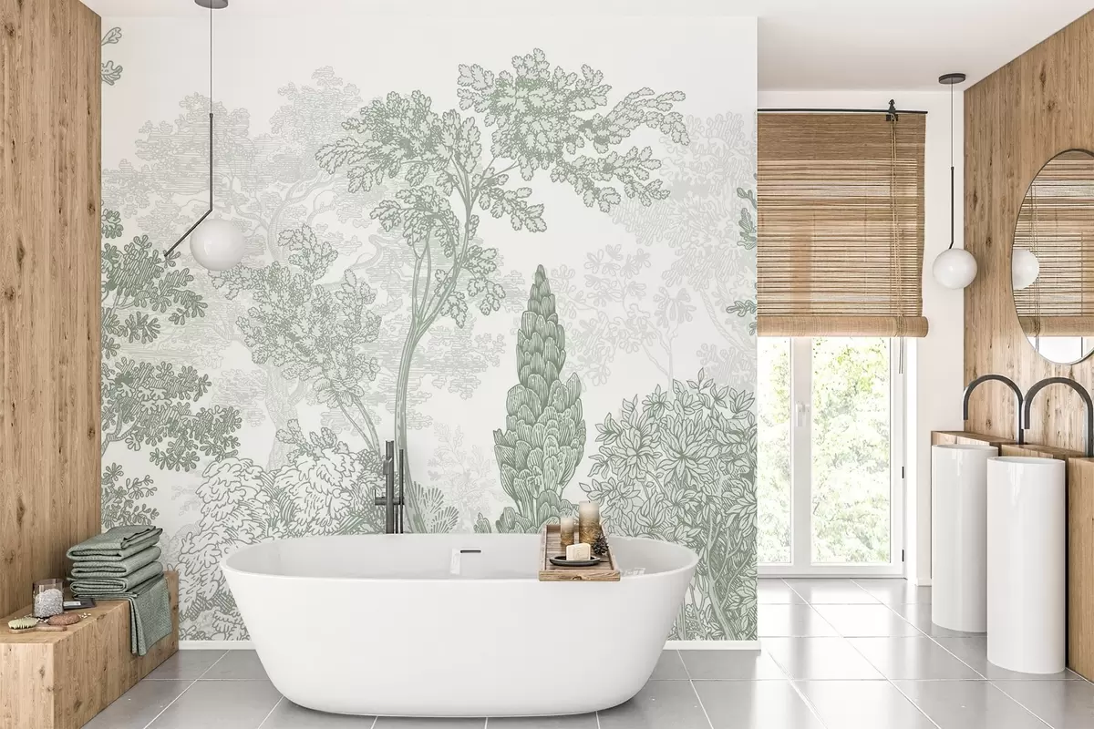 wall murals Trees w04851v2