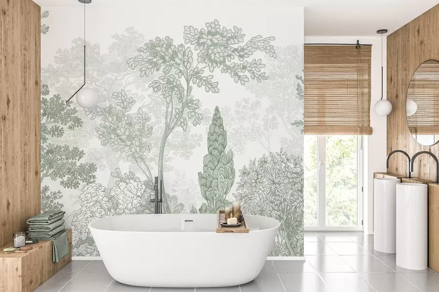 wall murals Trees w04851v2