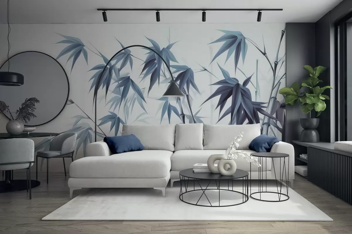 wall murals Bamboo on a light watercolor background w04834v2