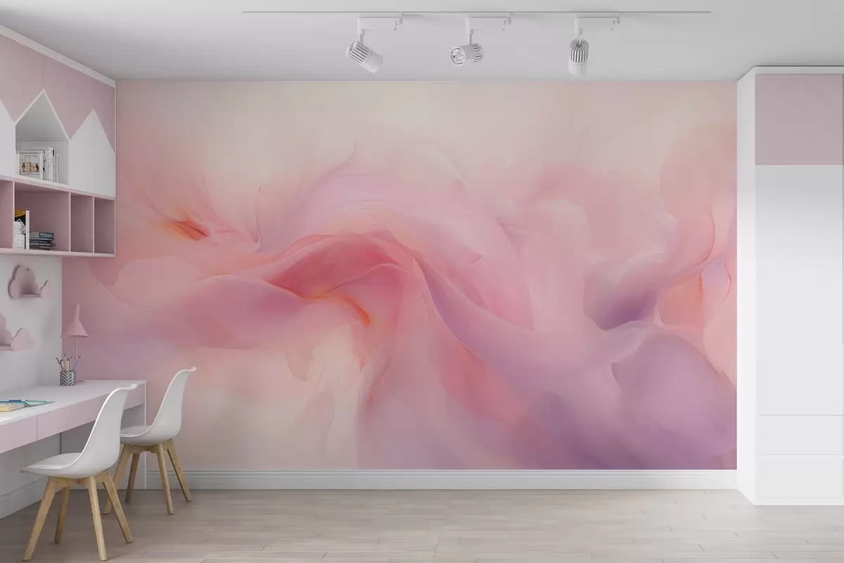 wall murals Dreamy abstract pink and violet composition w09523