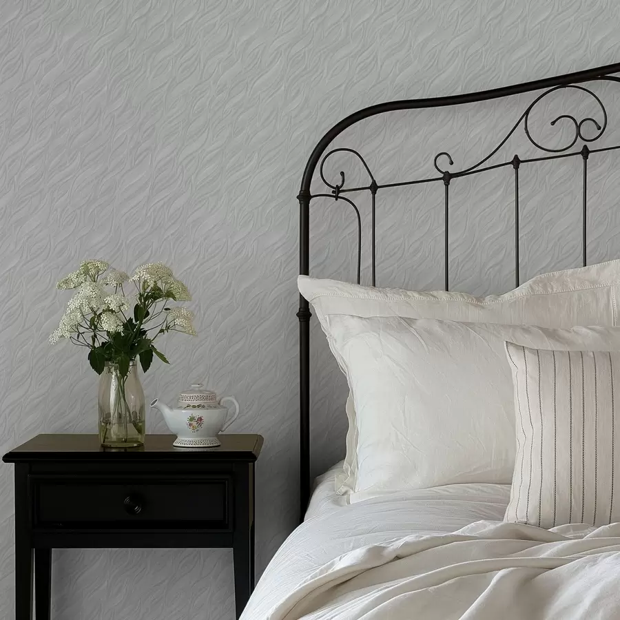 wall murals Textured brush waves, light mint a00688v2