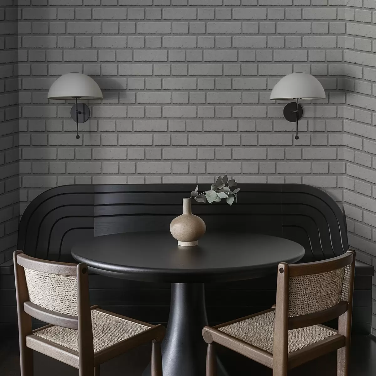 Wallpaper Light gray brick texture with soft edges a00878