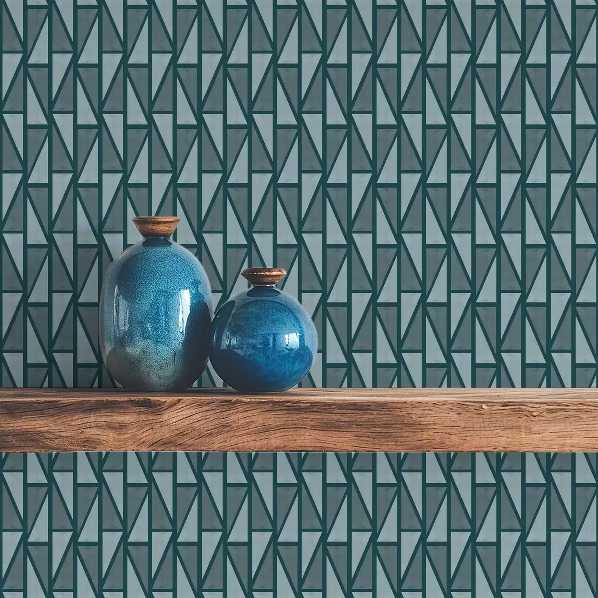 Wallpaper Deep teal lattice with dense crisscross beams a00902v1