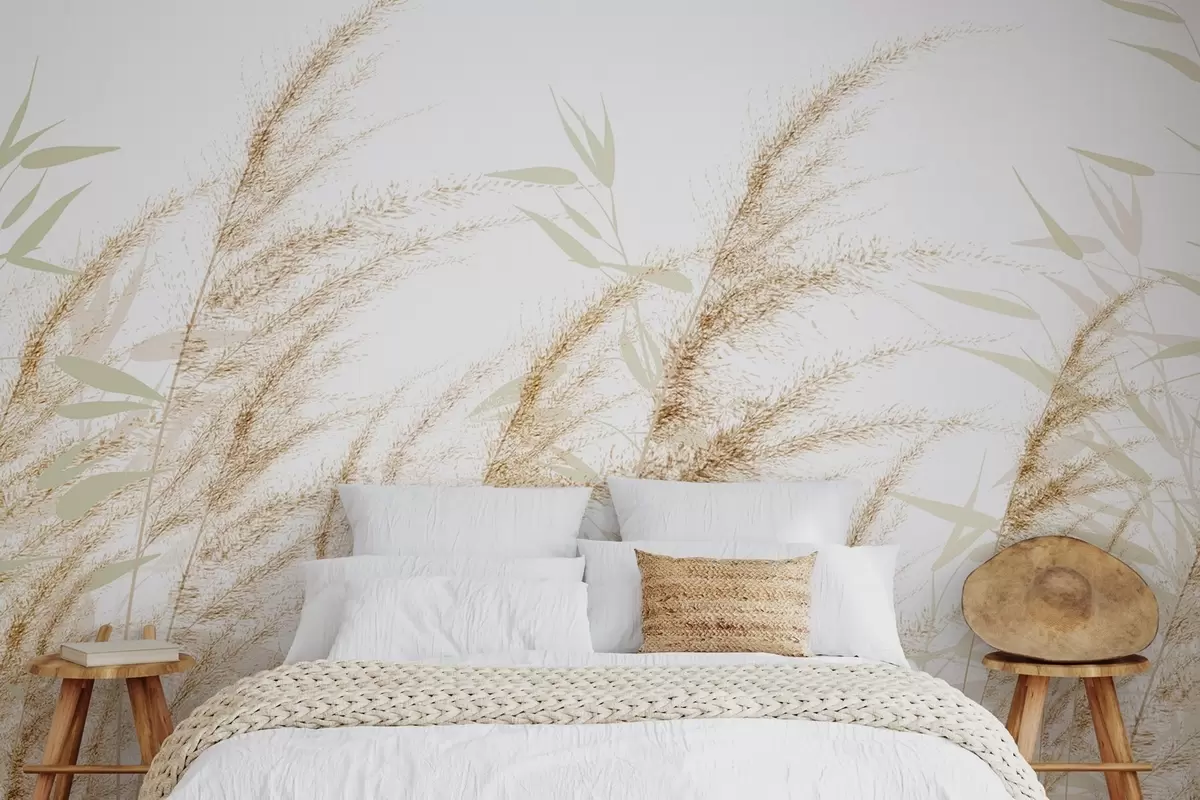 wall murals Pampas and dry grass w04863