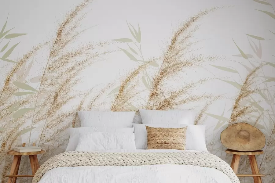wall murals Pampas and dry grass w04863