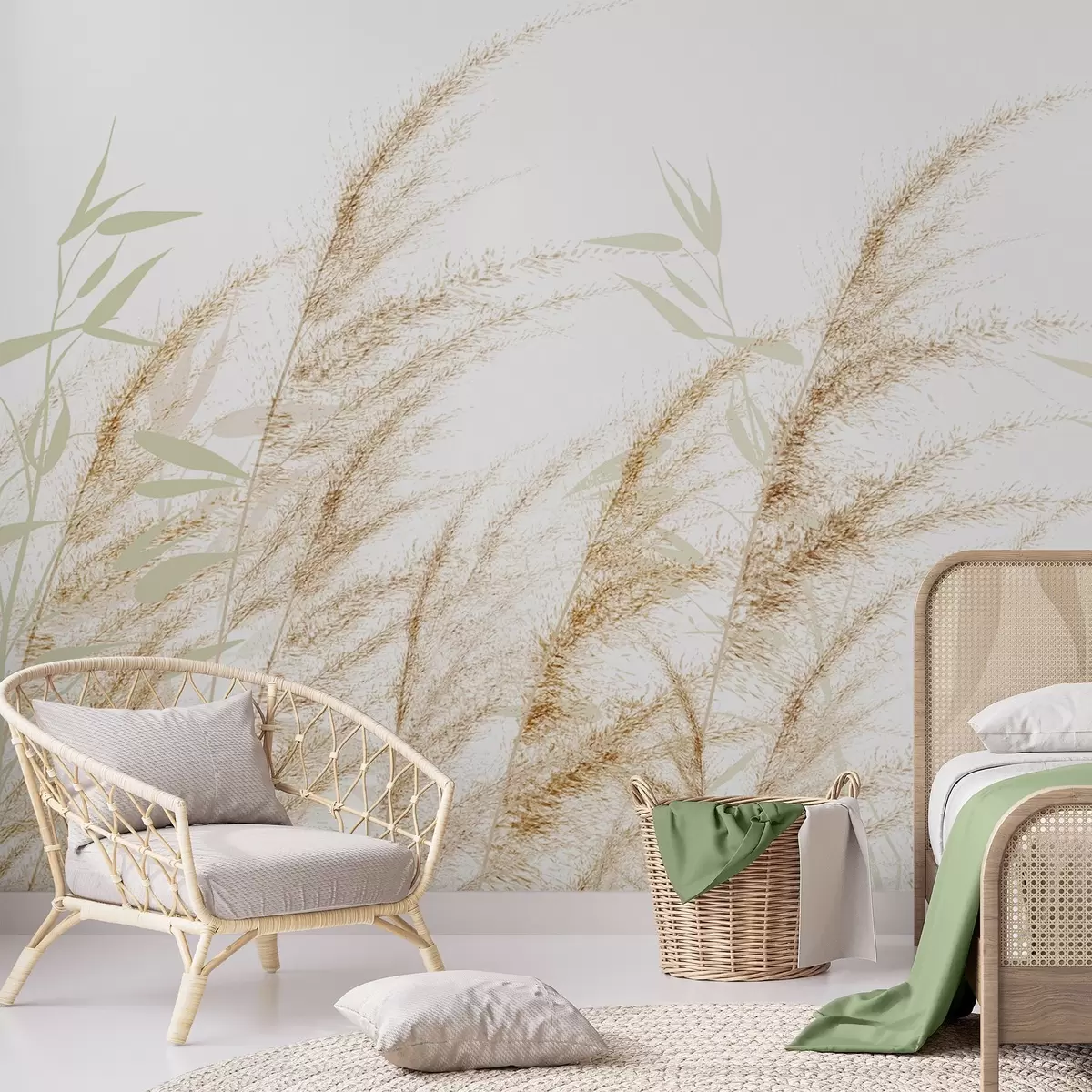 wall murals Pampas and dry grass w04863